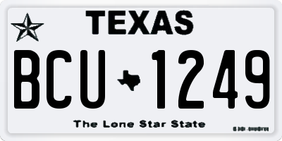 TX license plate BCU1249