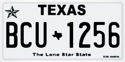 TX license plate BCU1256