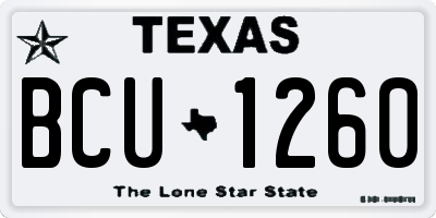 TX license plate BCU1260