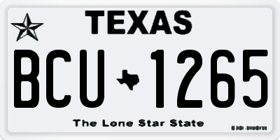 TX license plate BCU1265