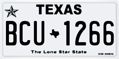 TX license plate BCU1266