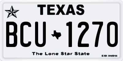 TX license plate BCU1270
