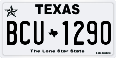 TX license plate BCU1290