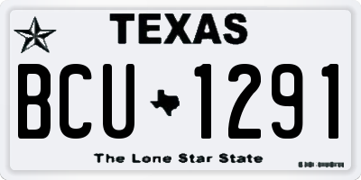 TX license plate BCU1291