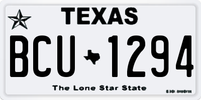 TX license plate BCU1294