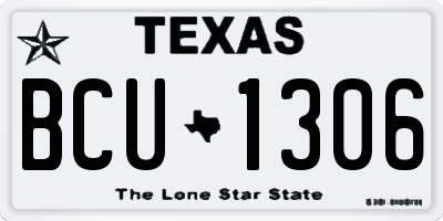TX license plate BCU1306