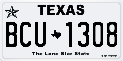 TX license plate BCU1308