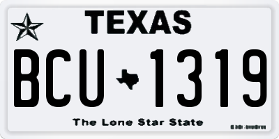 TX license plate BCU1319