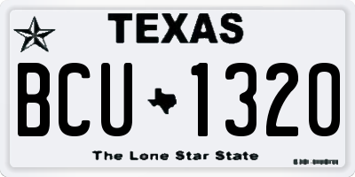 TX license plate BCU1320