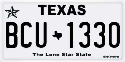 TX license plate BCU1330