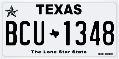 TX license plate BCU1348