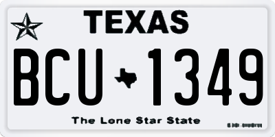 TX license plate BCU1349