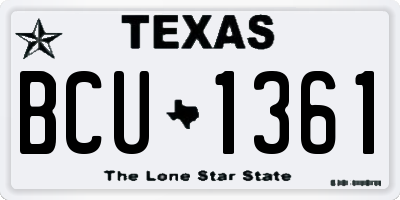 TX license plate BCU1361
