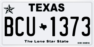 TX license plate BCU1373
