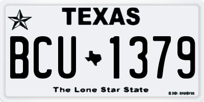 TX license plate BCU1379