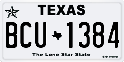 TX license plate BCU1384