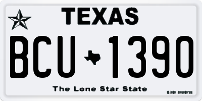 TX license plate BCU1390
