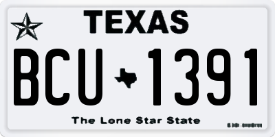 TX license plate BCU1391