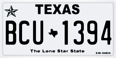 TX license plate BCU1394
