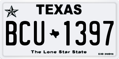 TX license plate BCU1397