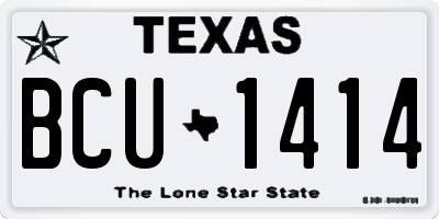 TX license plate BCU1414