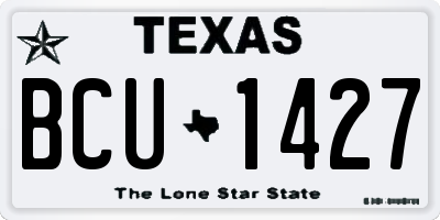 TX license plate BCU1427