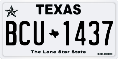 TX license plate BCU1437