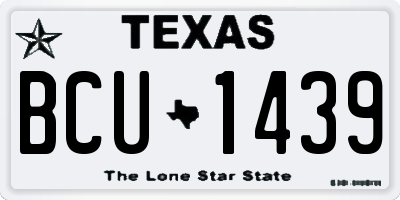 TX license plate BCU1439