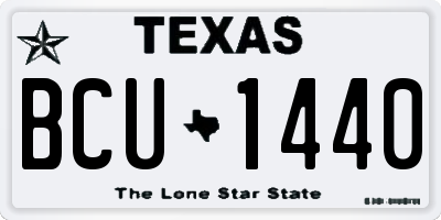 TX license plate BCU1440