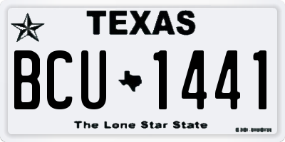 TX license plate BCU1441