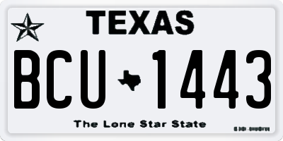 TX license plate BCU1443