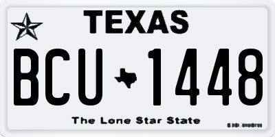 TX license plate BCU1448