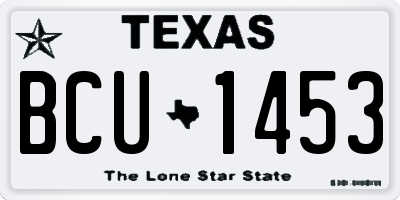 TX license plate BCU1453