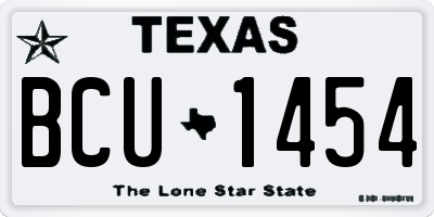 TX license plate BCU1454