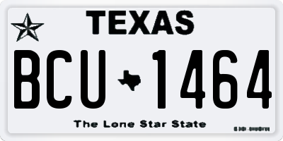 TX license plate BCU1464