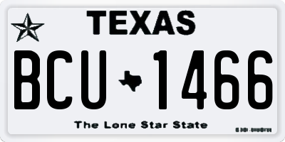 TX license plate BCU1466