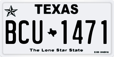 TX license plate BCU1471