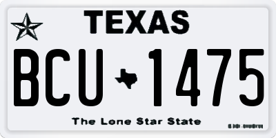 TX license plate BCU1475