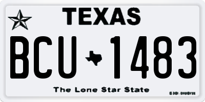 TX license plate BCU1483