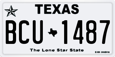 TX license plate BCU1487