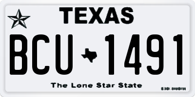 TX license plate BCU1491