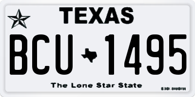 TX license plate BCU1495