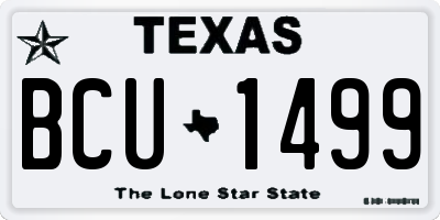 TX license plate BCU1499