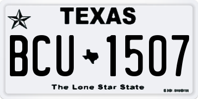 TX license plate BCU1507