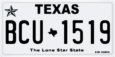 TX license plate BCU1519