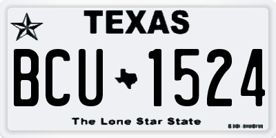 TX license plate BCU1524