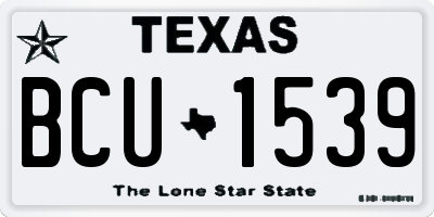 TX license plate BCU1539