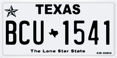 TX license plate BCU1541
