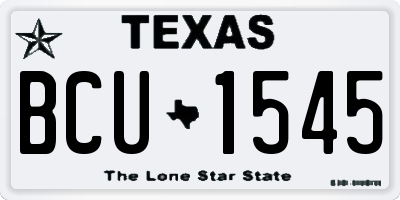 TX license plate BCU1545