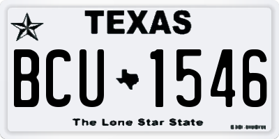 TX license plate BCU1546